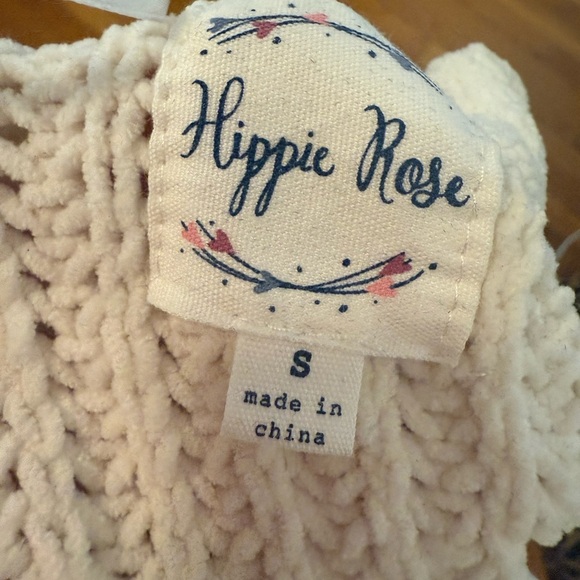 Hippie Rose Cream Knit Cardigan Small - Picture 2 of 8